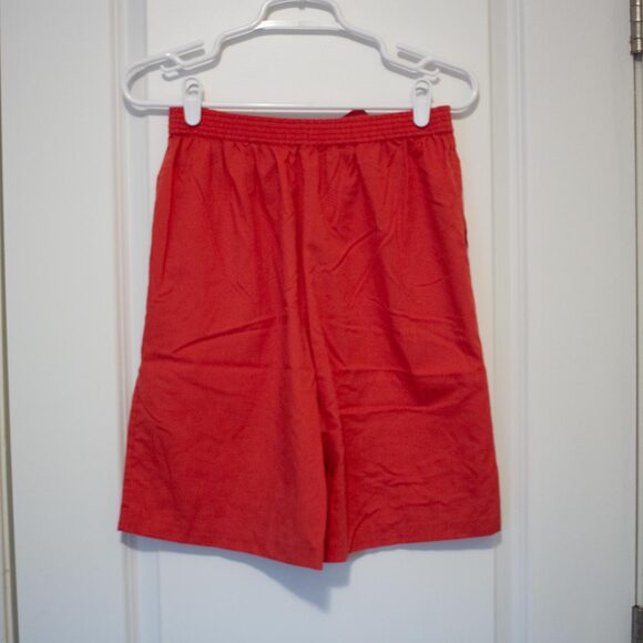 VTG M High-waisted Mom Shorts 90s 80s Red  Cotton/Polyester Blend Blair - Picture 2 of 4
